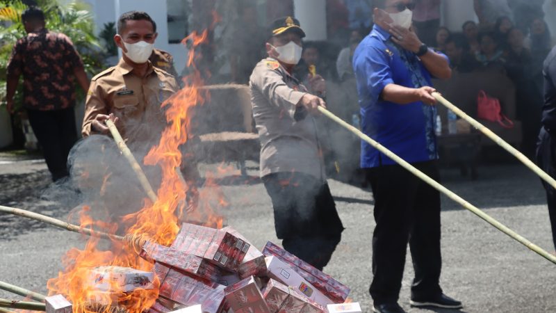 Kapolres Pematangsiantar Hadiri Pemusnahan Barang Bukti Berkekuatan Hukum Tetap/Inkracht