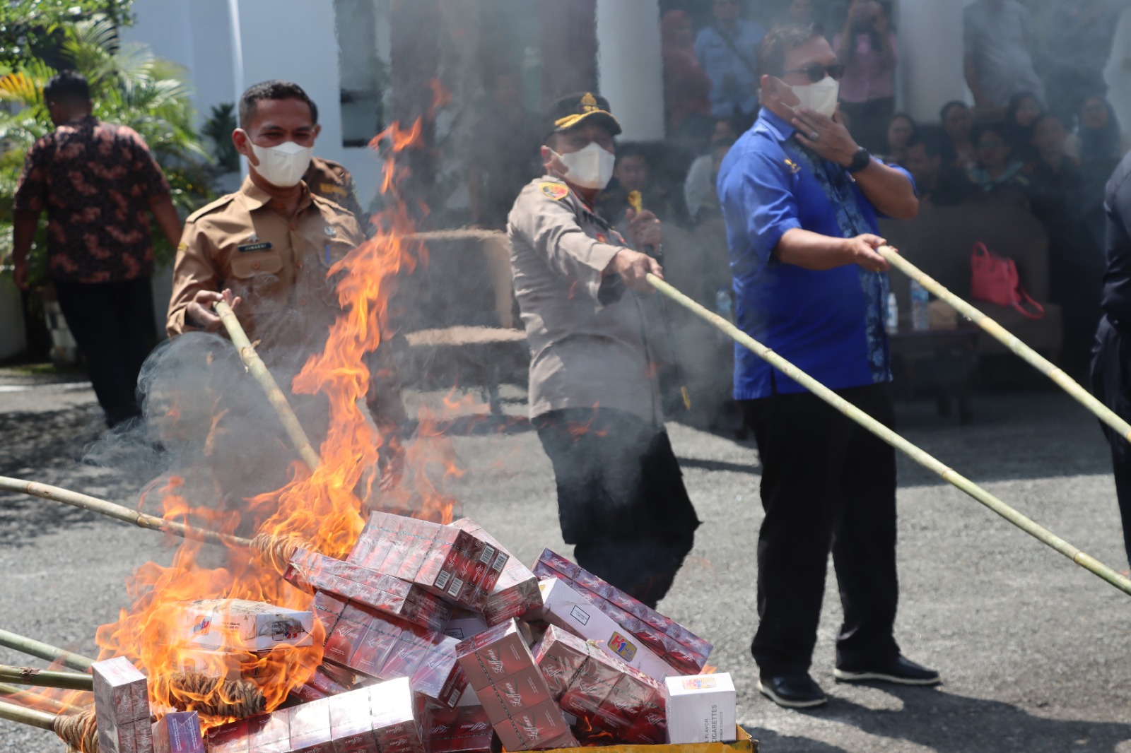 Kapolres Pematangsiantar Hadiri Pemusnahan Barang Bukti Berkekuatan Hukum Tetap/Inkracht