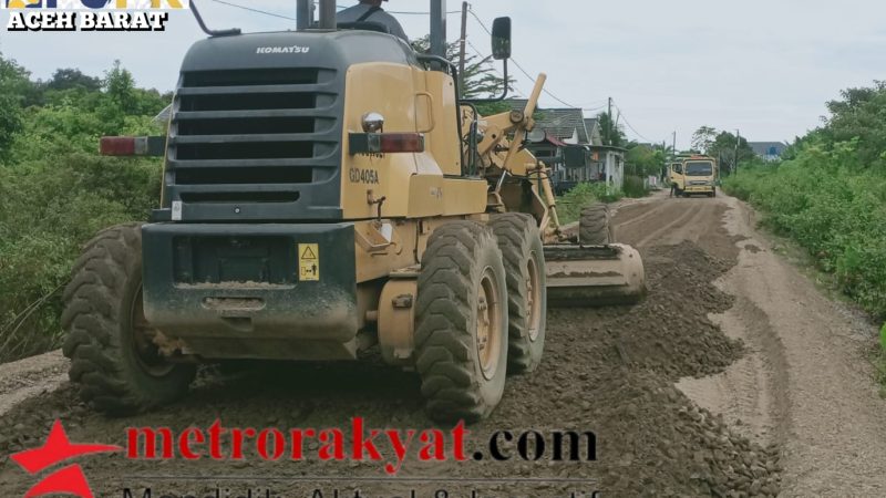 Jalan Ujong Beurasok – Leuhan Mulai Kerjakan dan segera Diaspal Akses Jalan Menuju Dayah Ruhul Qur’ani