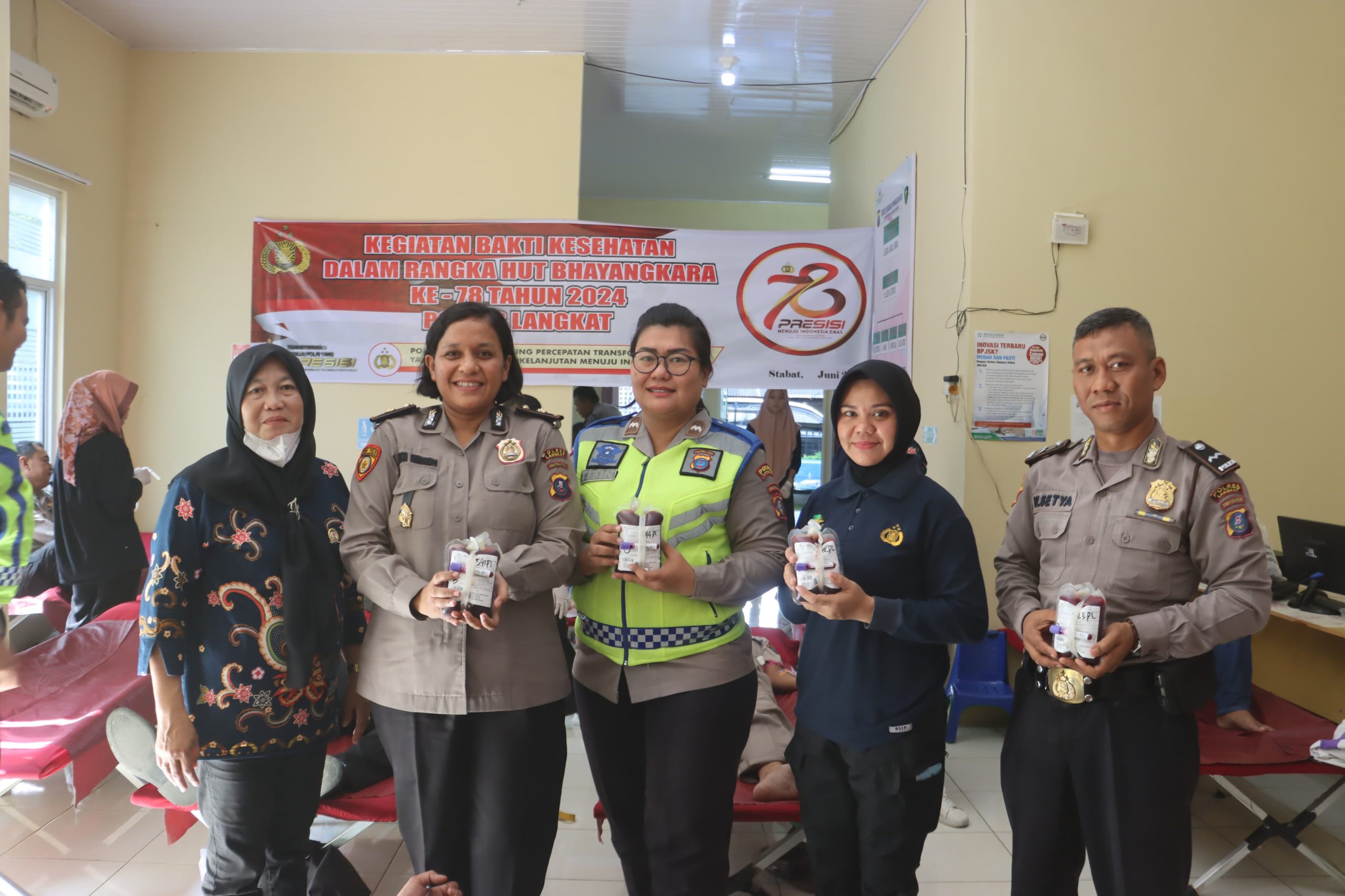 Jelang HUT Bhayangkara Ke 78, Polres Langkat Gelar Bhakti Sosial