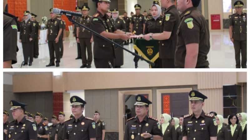 Kejati Riau Lantik Dan Serah Terima Jabatan Kepala Kejaksaan Negeri Indragiri Hulu di kejaksaan Tinggi Riau
