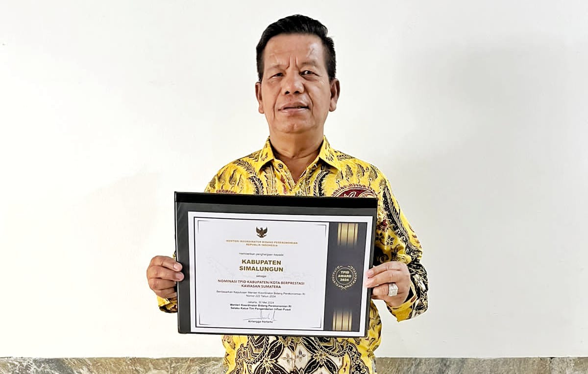 Rakornas Pengendalian Inflasi Tahun 2024, Pemkab Simalungun Dapat Penghargaan Nominasi TPID Berprestasi