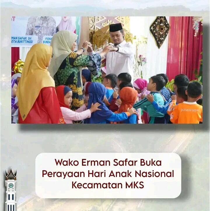Wako Erman Safar Buka Perayaan Hari Anak Nasional Kecamatan MKS