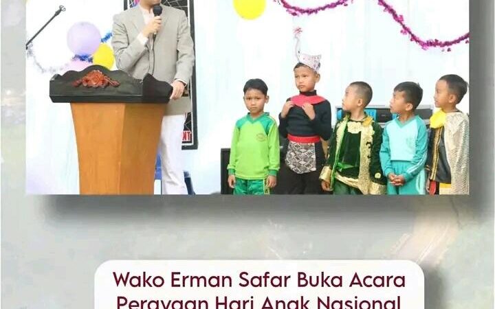 Wako Erman Safar Buka Acara Perayaan Hari Anak Nasional Kecamatan Guguak Panjang