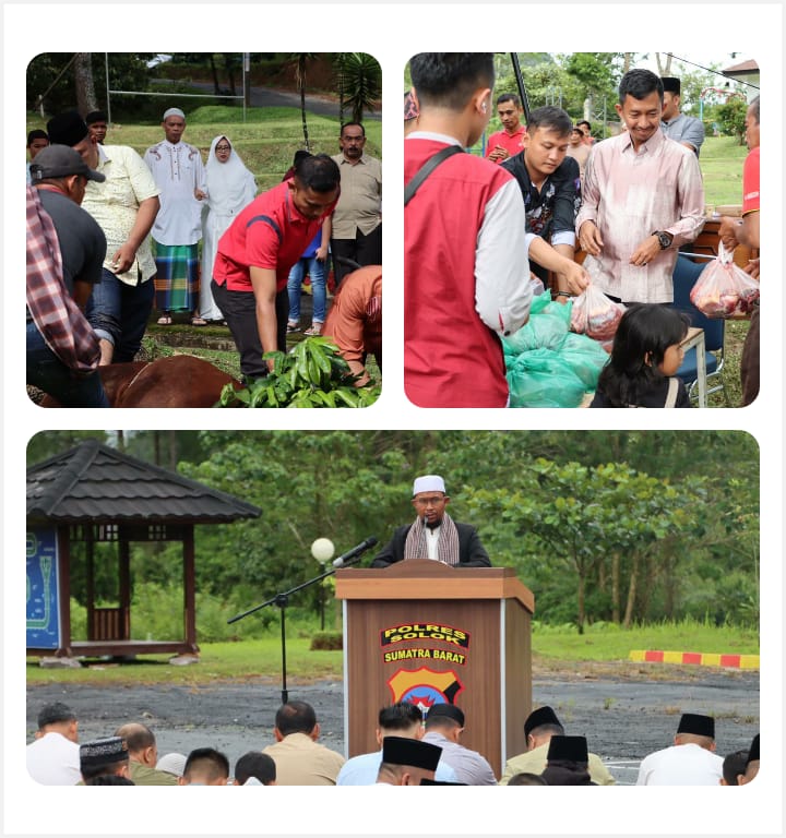 Polres Solok Melaksanakan Shalat Idul Adha 1445 H