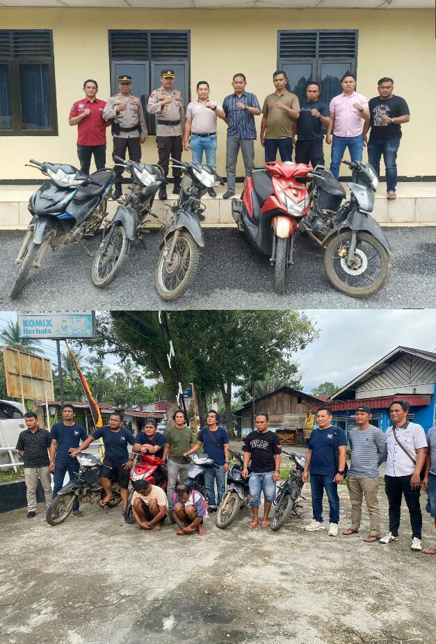 Tim Spider dan Kanit IV Satintelkam Polres Solok Amankan 5 Unit Sepeda Motor