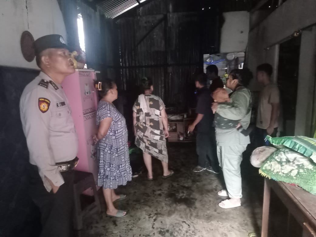 Kebakaran Rumah di Jalan Flores II Skip, Polres Pematangsiantar Cek TKP