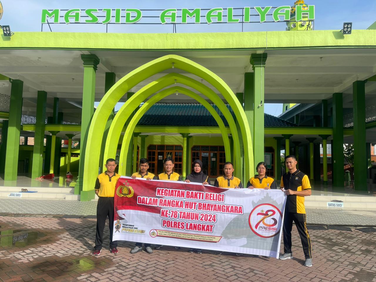 Sambut Hari Bhayangkara ke-78,Polres Langkat Polda Sumut Gelar Bakti Religi