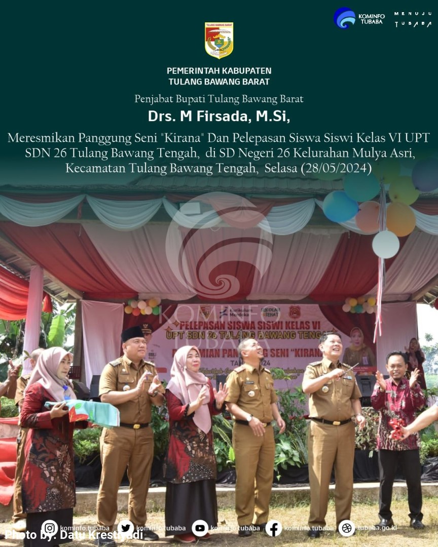 M. Firsada Resmikan Panggung Seni Dan Pelepasan Siswa Siswi Kelas VI SDN 26 Mulya Asri