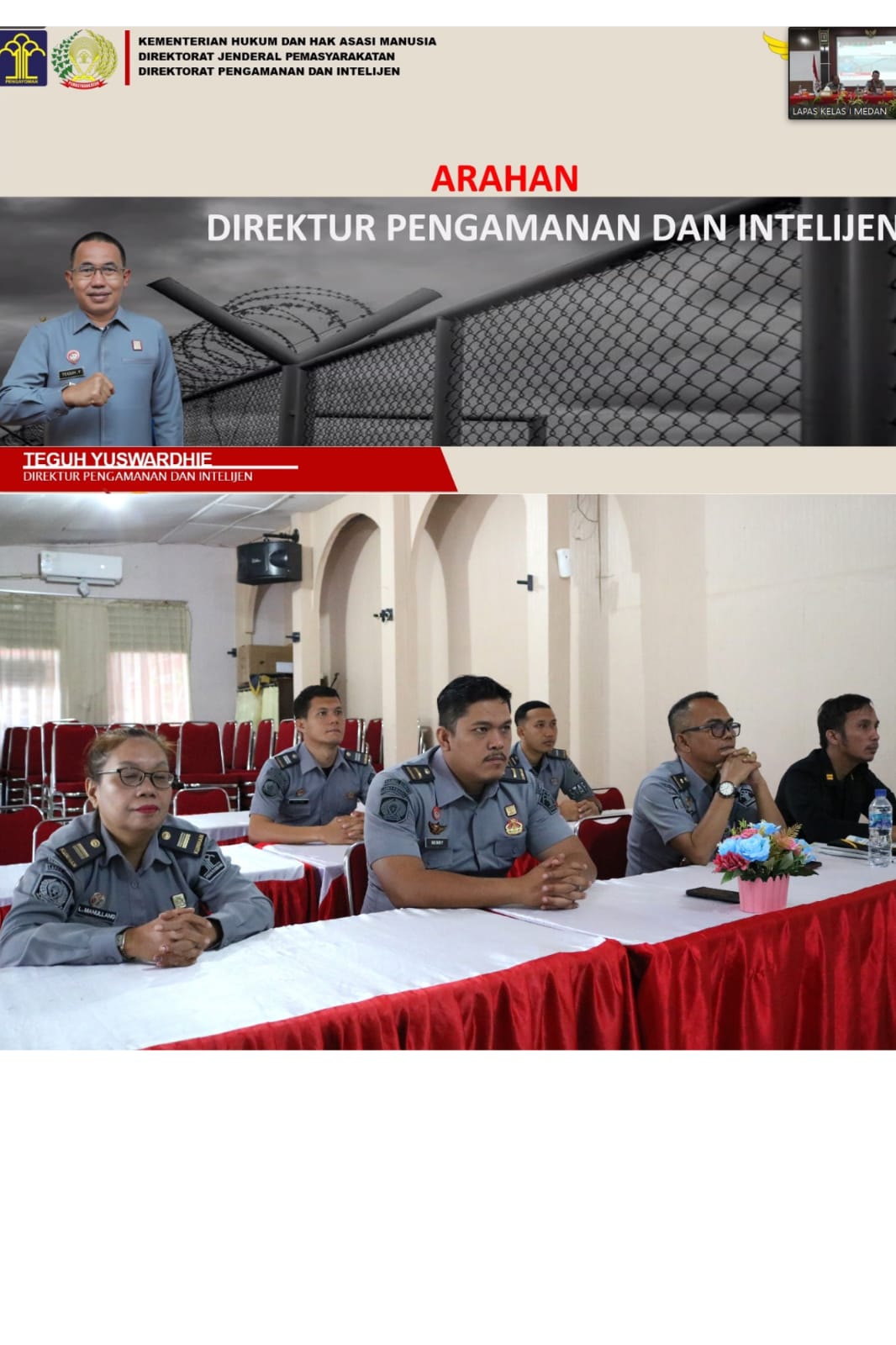 Lapas Kelas IIA Pematangsiantar Terima Penguatan Direktur Pamintel Penguatan Pengamanan dan Intelijen Pemasyarakatan