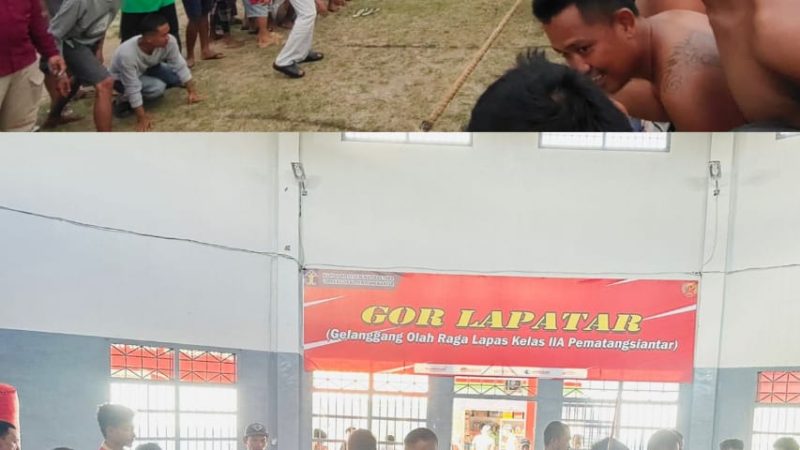 Tumbuhkan Kekompakan dan Tanamkan Nilai Sportivitas serta Jiwa Kompetitif Antar WBP, Lapas Kelas IIA Pematangsiantar gelar Pertandingan Tusot dan Tarik Tambang