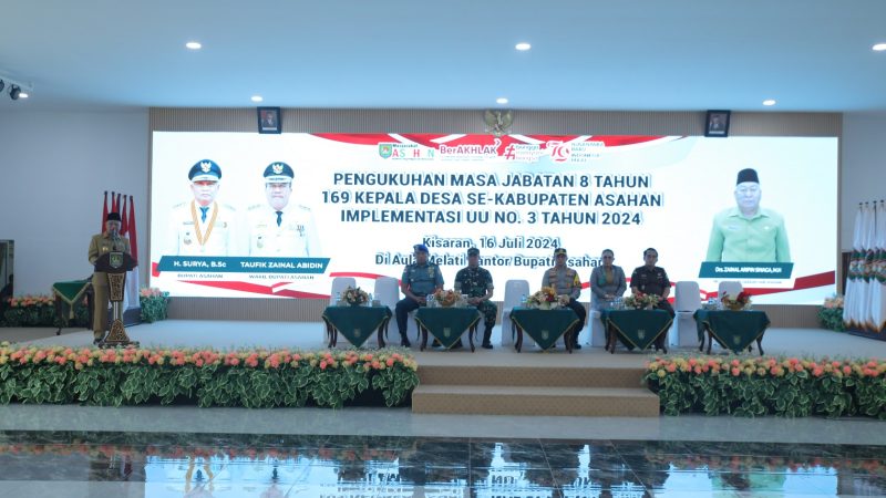 Bupati Asahan Kukuhkan Masa Jabatan 8 Tahun Kepala Desa