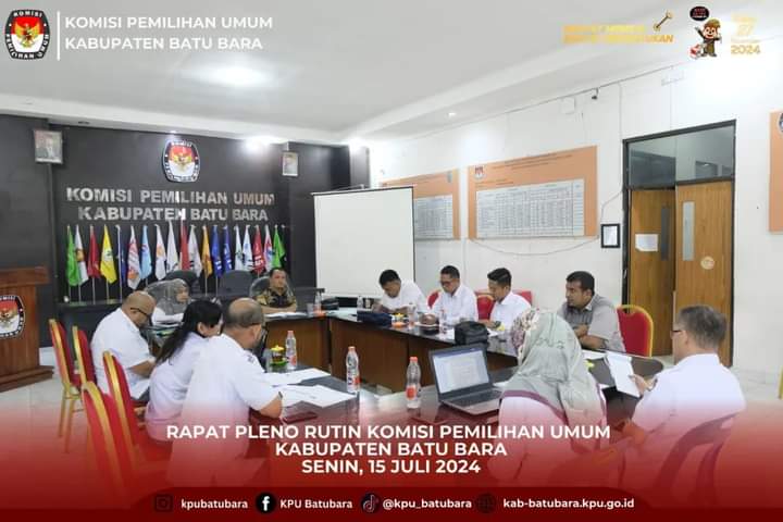 KPU Batu Bara Gelar Rakor Pleno Rutin