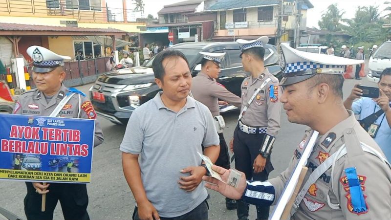Puluhan Pengendara Terjaring Razia Di Gunungsitoli