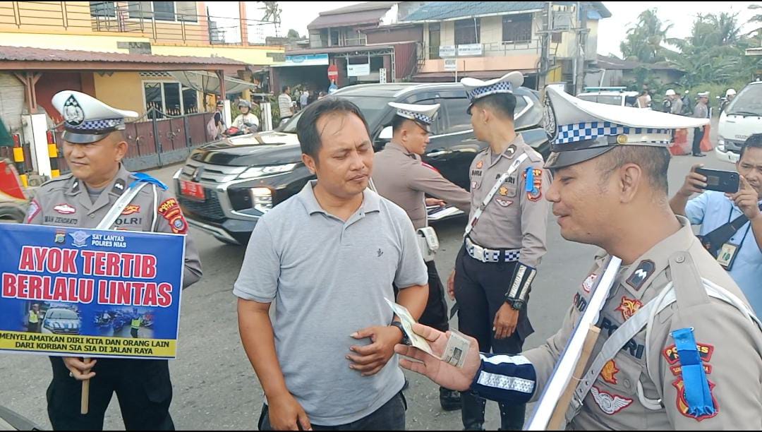 Puluhan Pengendara Terjaring Razia Di Gunungsitoli
