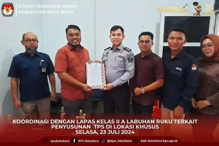 KPU Batu Bara Gelar Rakor Penyusunan TPS di Lokasi Lapas Labuhan Ruku