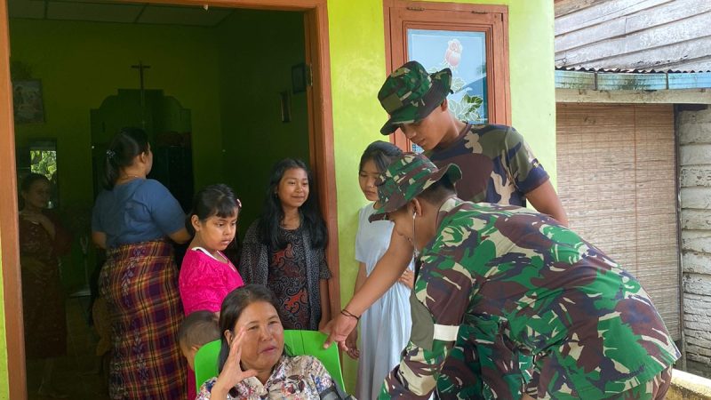 Satgaskes TMMD Kodim 0204/DS Door to Door Layani Kesehatan Masyarakat