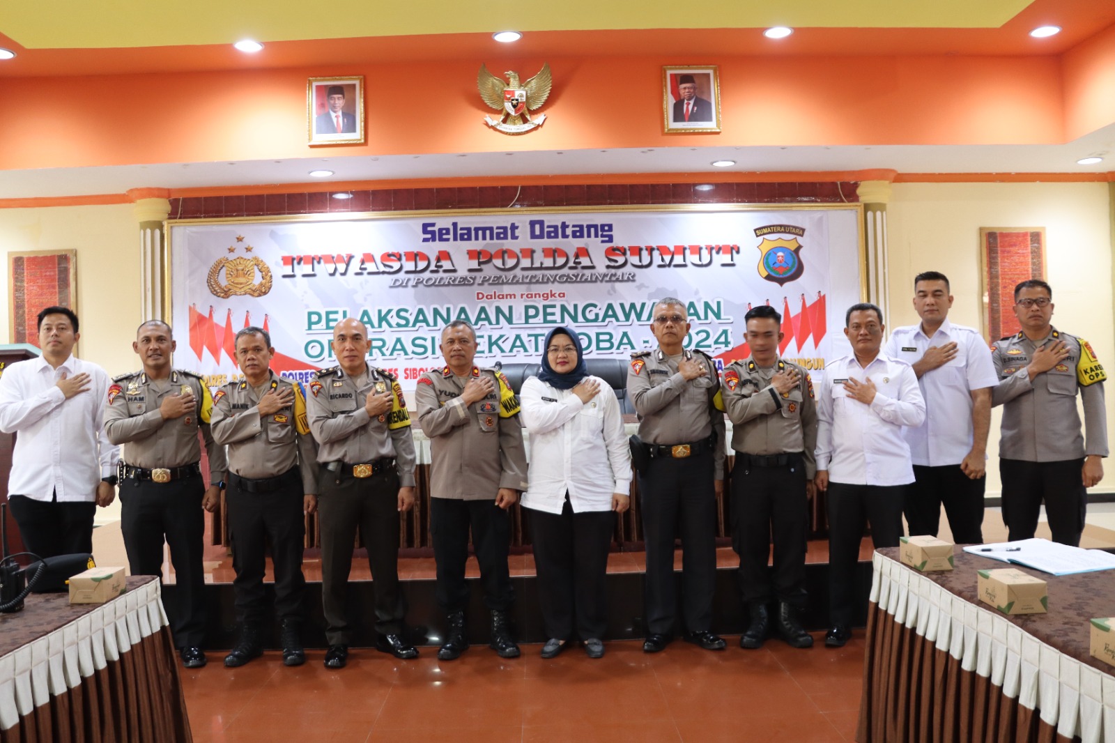 Polres Pematangsiantar Sambut Kunker Itwasda Polda Sumut dalam Rangka Pengawasan Operasi Pekat Toba 2024