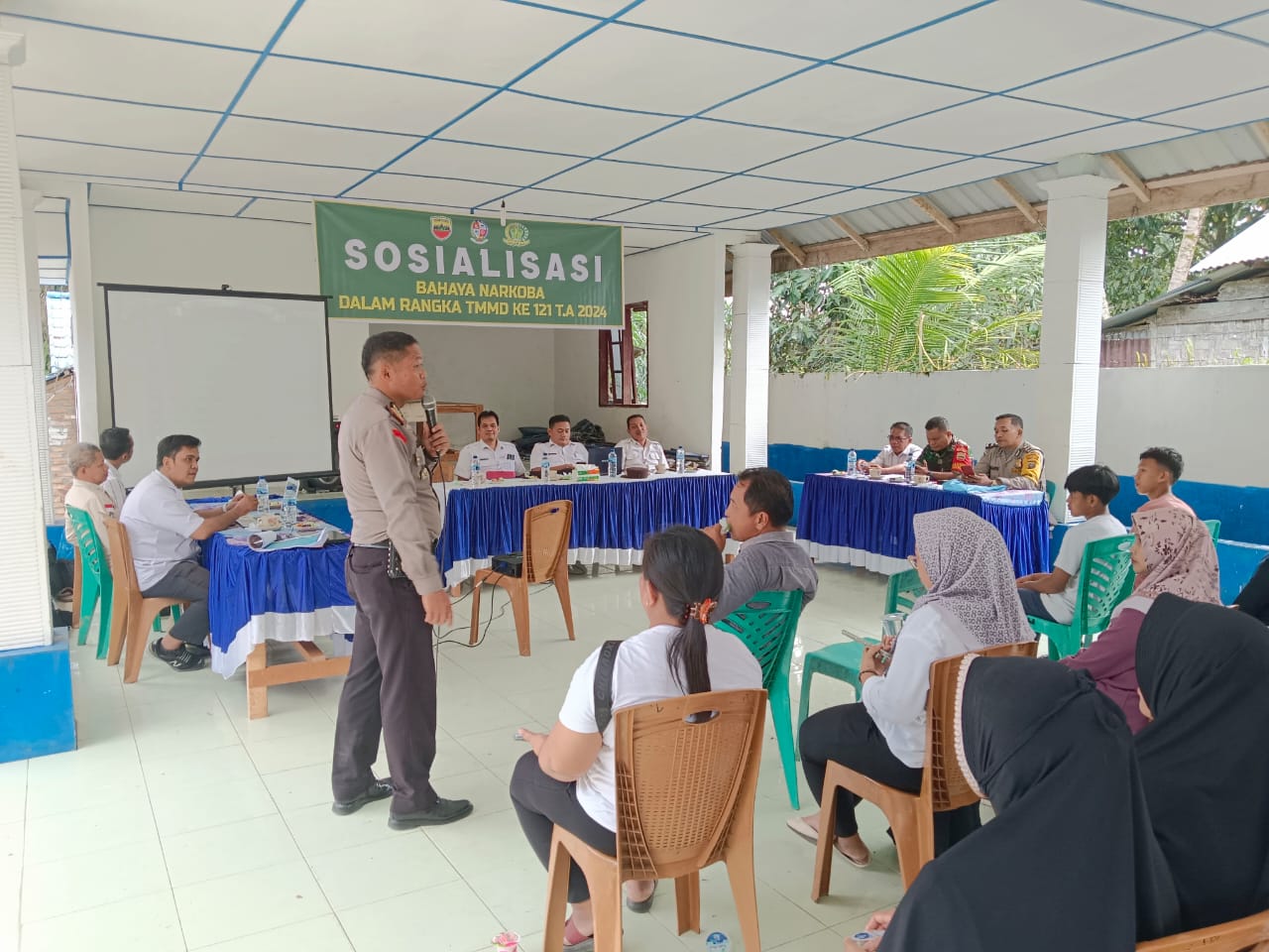 Selamatkan Generasi Muda di Desa, Satgas TMMD 121 Kodim 0204/DS Edukasikan Bahaya Narkoba