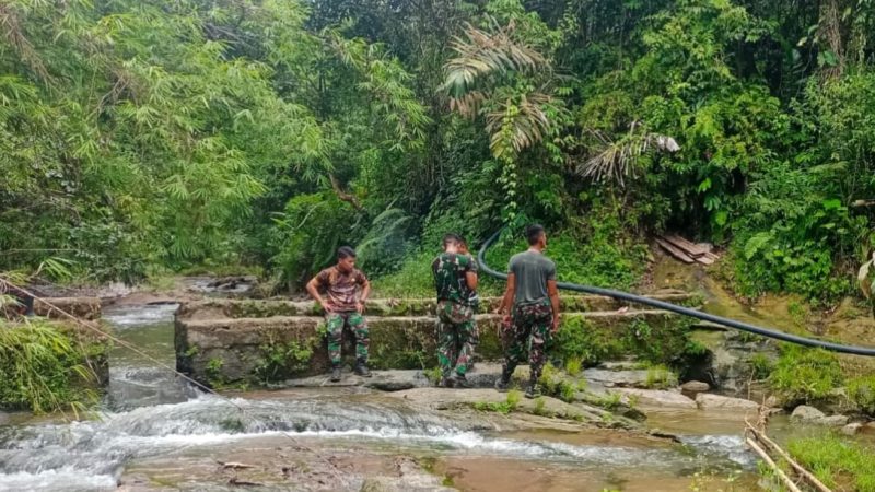 Pipa Air Sepanjang 800 Meter Sudah Digelar Satgas TMMD 121 Kodim 0204/DS