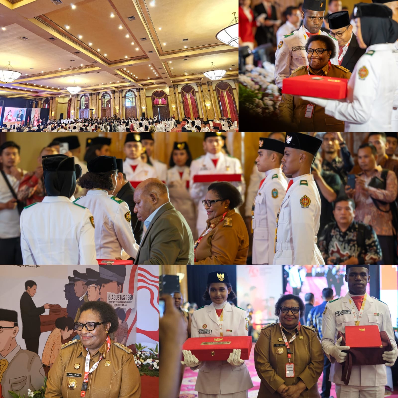 Penjabat Gubernur Ribka Haluk Terima Duplikat Bendera Pusaka Oleh BPIP
