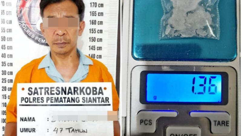 Bawa Sabu 1,36 Gram, Pria Jalan Kain Suci Ditangkap Satnarkoba Polres Pematangsiantar