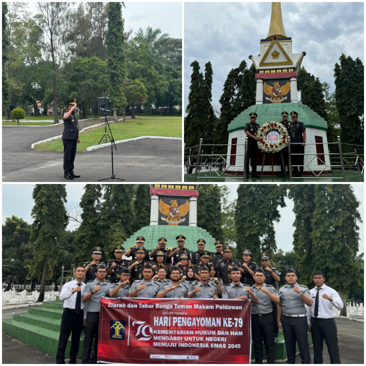 Peringati Hari Pengayoman ke -79 Tahun 2024, Lapas Narkotika Kelas IIA Pematangsiantar Laksanakan Upacara Tabur Bunga di Taman Makam Pahlawan Pematangsiantar