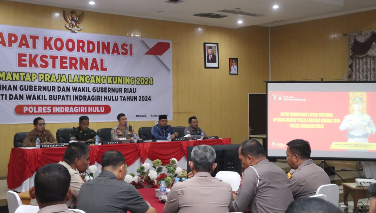 Jelang Pilkada Serentak 2024, Kapolres Inhu Pimpin Rapat Eksternal
