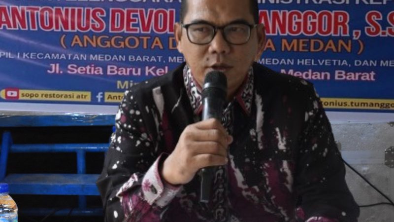 Laksanakan Sosperda No.3 Tahun 2021 Tentang Penyelenggaraan Adminduk, Antonius Tumanggor Minta Disdukcapil Medan Permudah Pengurusan Adminduk Warga