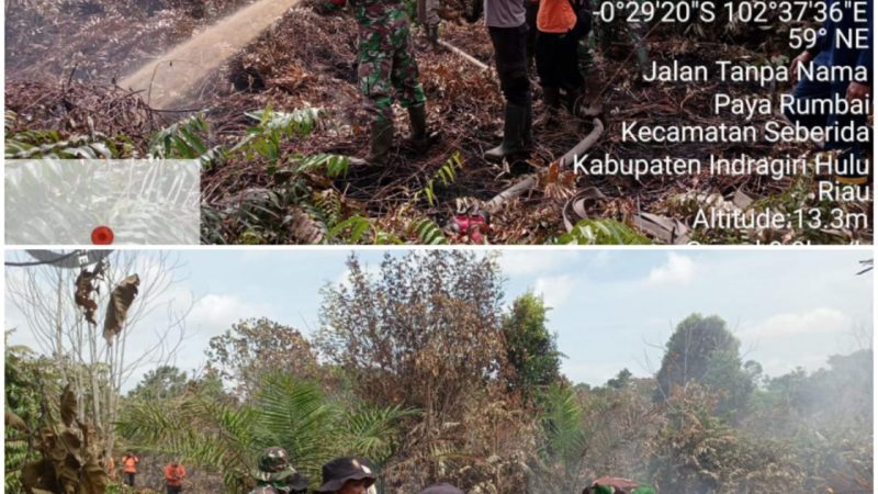 Satgas Inhu Masih Padamkan Api, Terutama  Menuju Pemukiman Penduduk