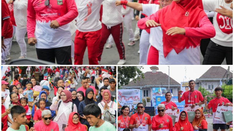 Wali Kota Susanti Dewayani di Acara Car Free Day (CFD) Bertajuk Gempita Kemerdekaan Republik Indonesia ke-79