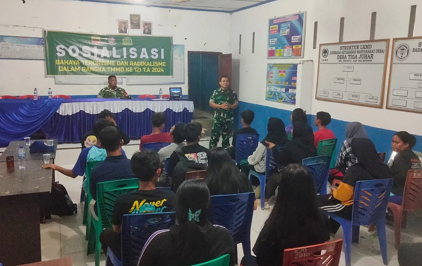 TMMD 121, Ster Kodim 0204/DS Sosialisasikan Bahaya Terorisme dan Radikalisme