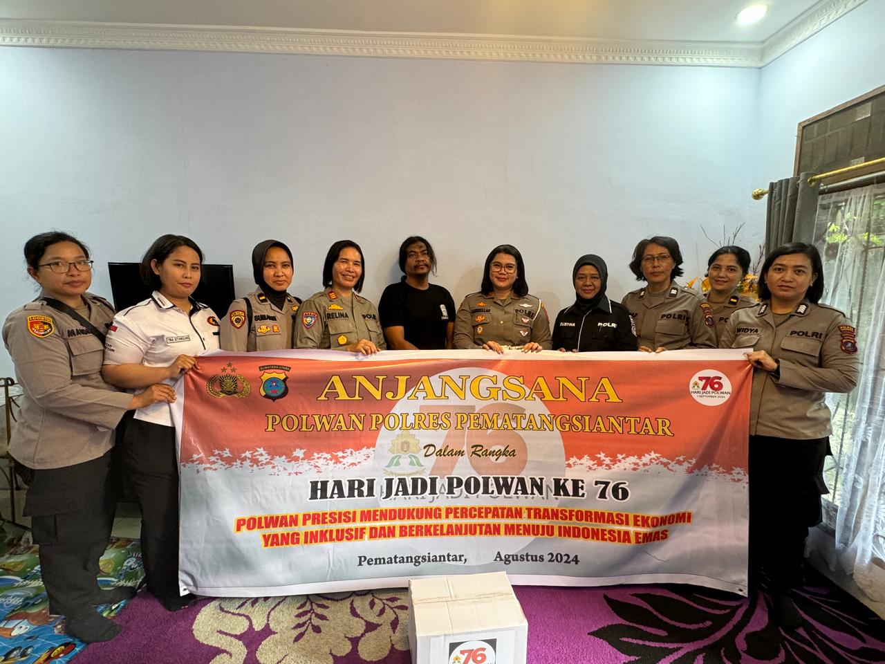 Jelang Hut Polwan Ke-76, Polwan Polres Pematangsiantar Anjangsana Kepada Keluarga Almarhum Polwan dan Warakawuri Polwan