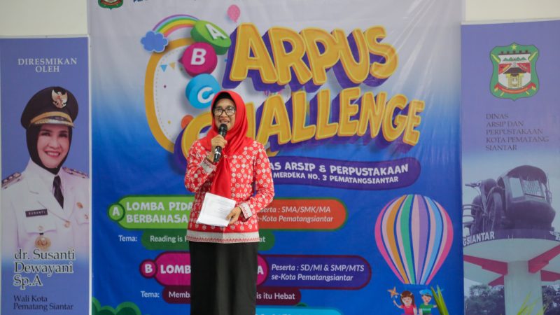 Wali Kota Susanti Buka Arpus Challenge di Kantor Dinas Arsip dan Perpustakaan Kota Pematangsiantar