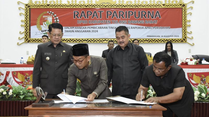 DPRD Tubaba Sepakati Raperda APBD-P TA 2024