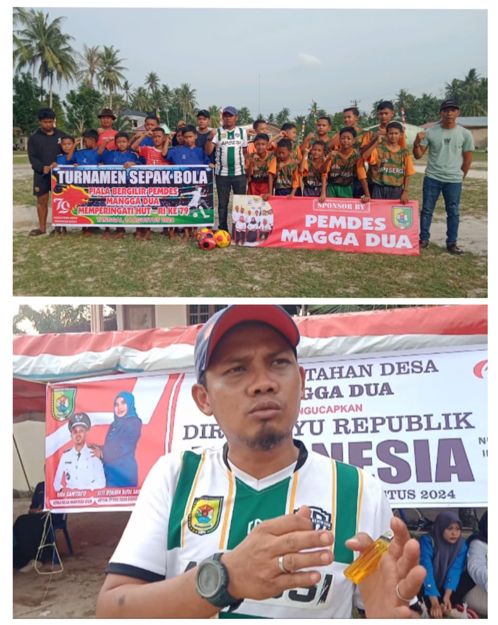 Diikuti 13 Tim, Kades Mangga Dua Buka Turnamen Sepakbola U-13 Rebut Piala Bergilir