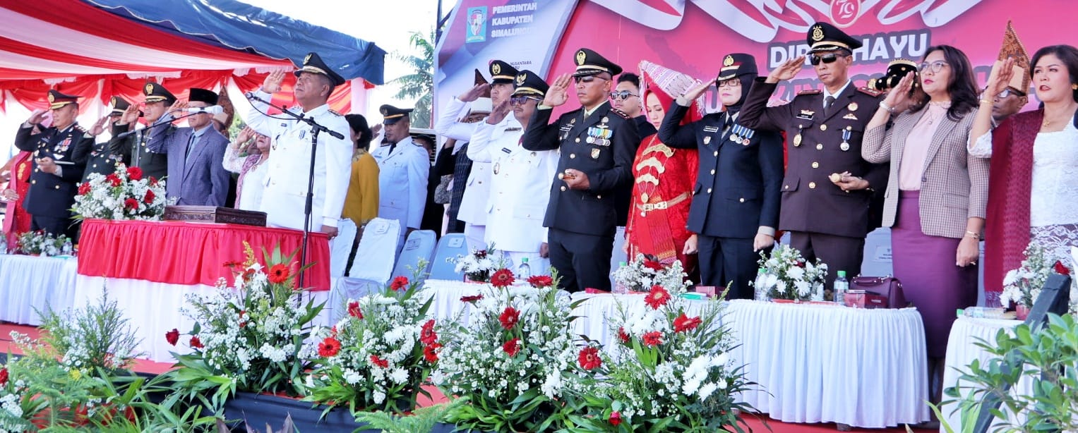 Upacara HUT Ke-79 Kemerdekaan RI Tahun 2024 Kabupaten Simalungun Dipusatkan di Kota Perdagangan