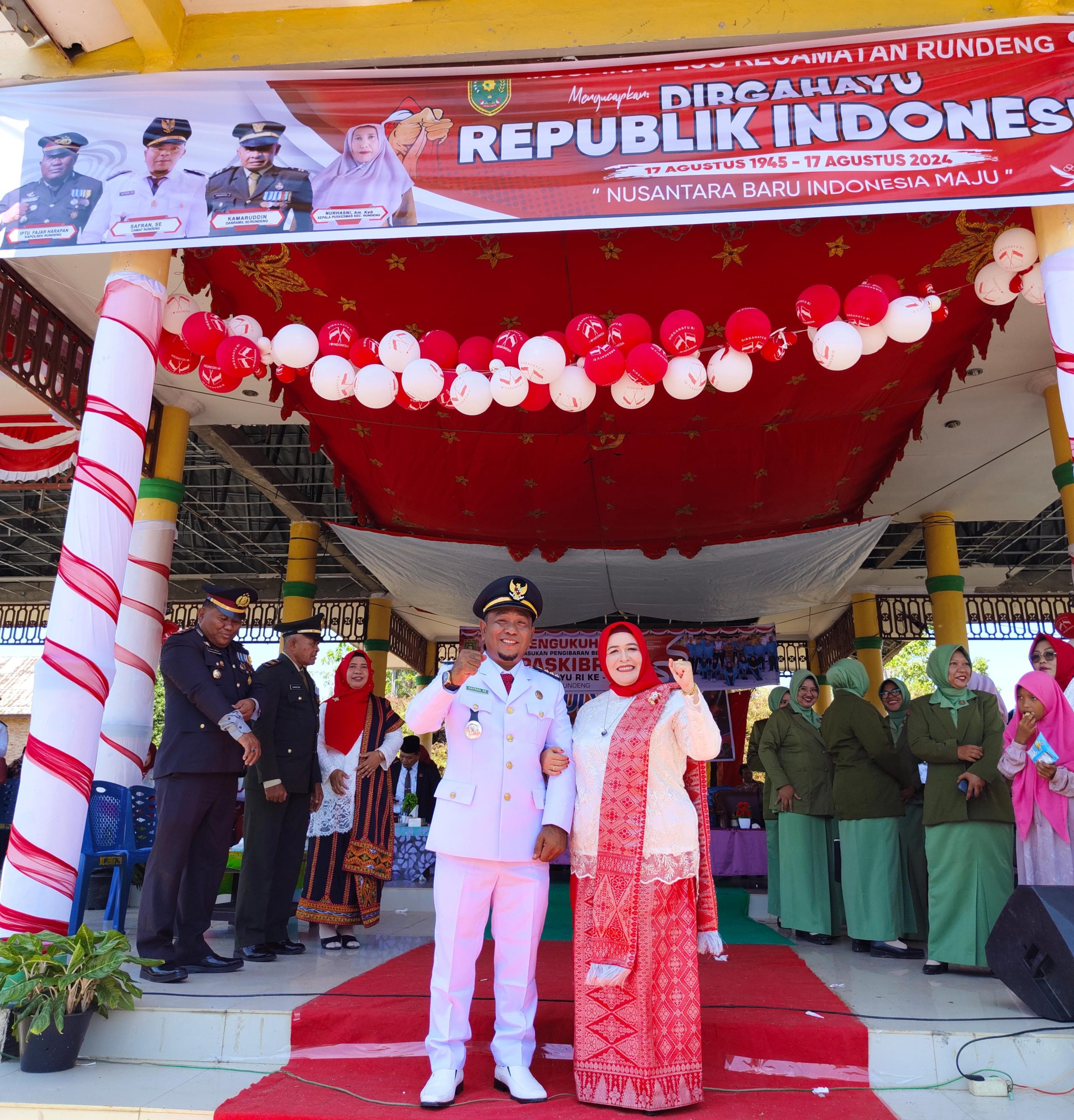Safran Kombih Pimpin Upacara 17 Agustus HUT RI ke-79 di Kecamatan Rundeng