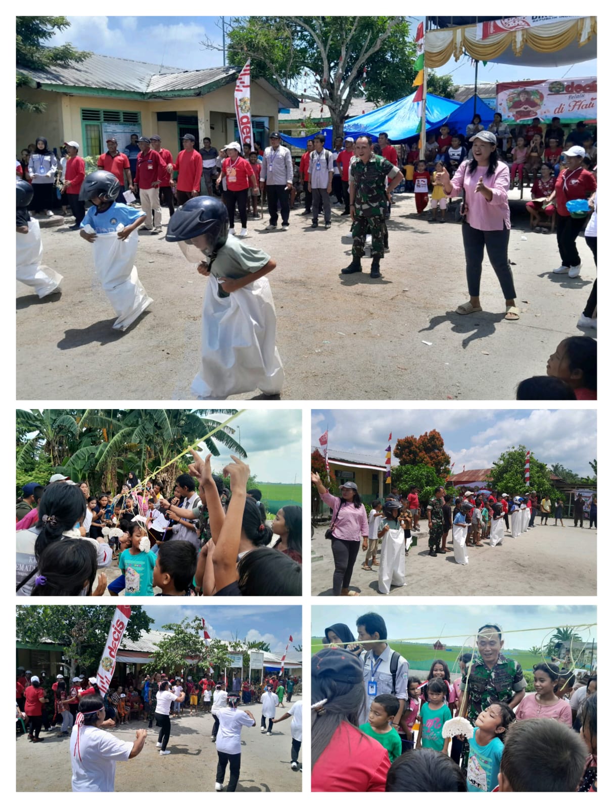 Lomba HUT ke-79 RI, Babinsa dan Warga Semarakkan Lokasi TMMD