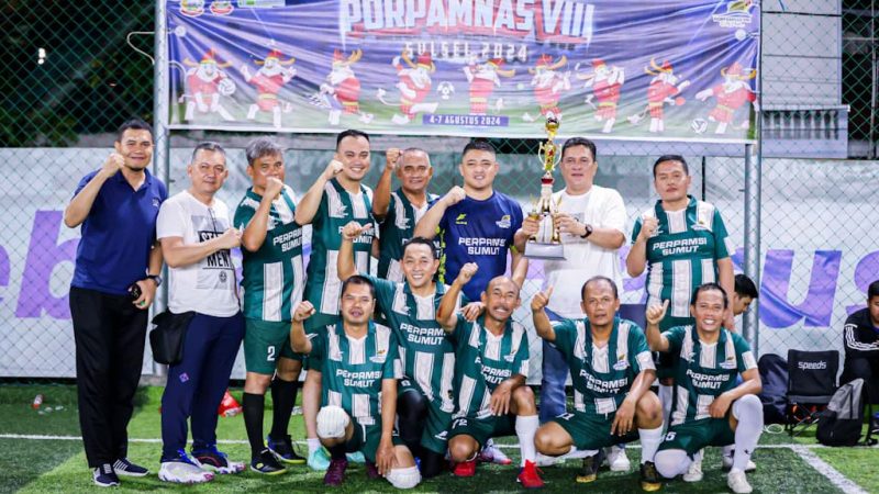 Perpamsi Sumut Berhasil Sabet Medali Emas Mini Soccer Porpamnas VIII Makasar Sulsel