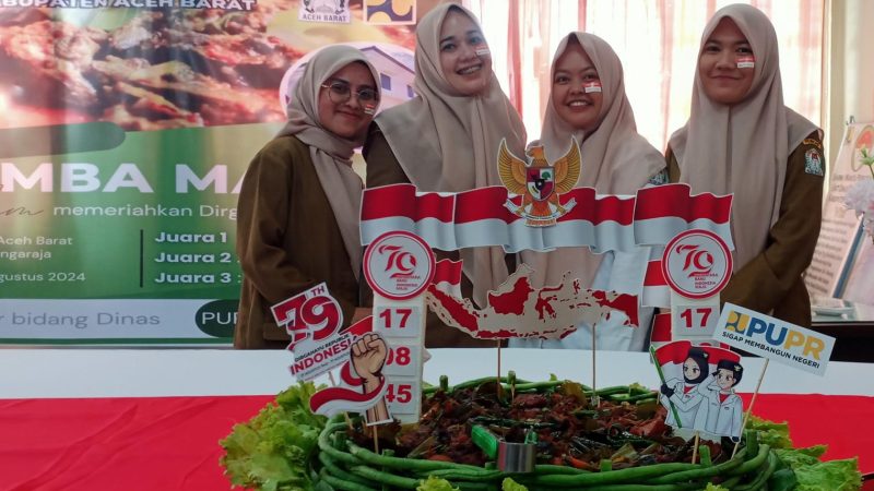 Meriahkan HUT RI ke 79, DINAS PUPR Aceh Barat Gelar Lomba Masak Antar Bidang, Ini Juaranya