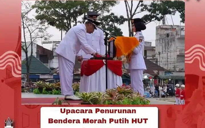 Upacara Penurunan Bendera Merah Putih HUT ke 79 RI