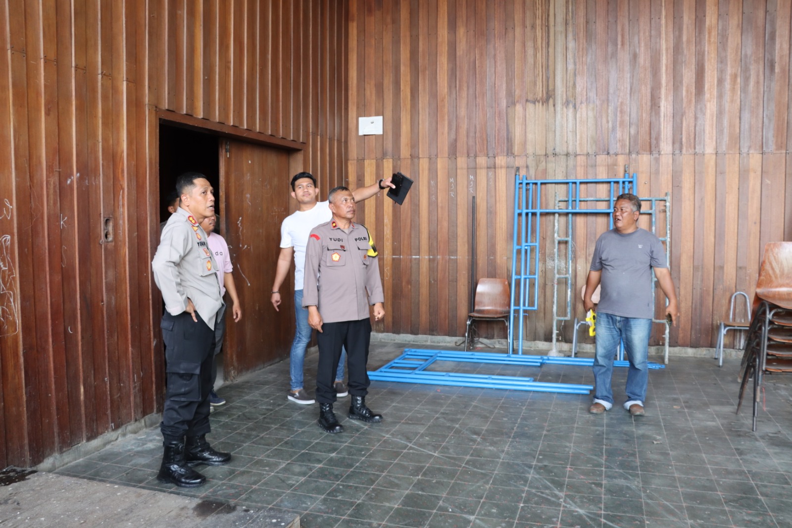 Kapolres Pematangsiantar Lakukan Pengecekan Venue Tinju Pon XXI Aceh-Sumut di Universitas HKBP Nomensen