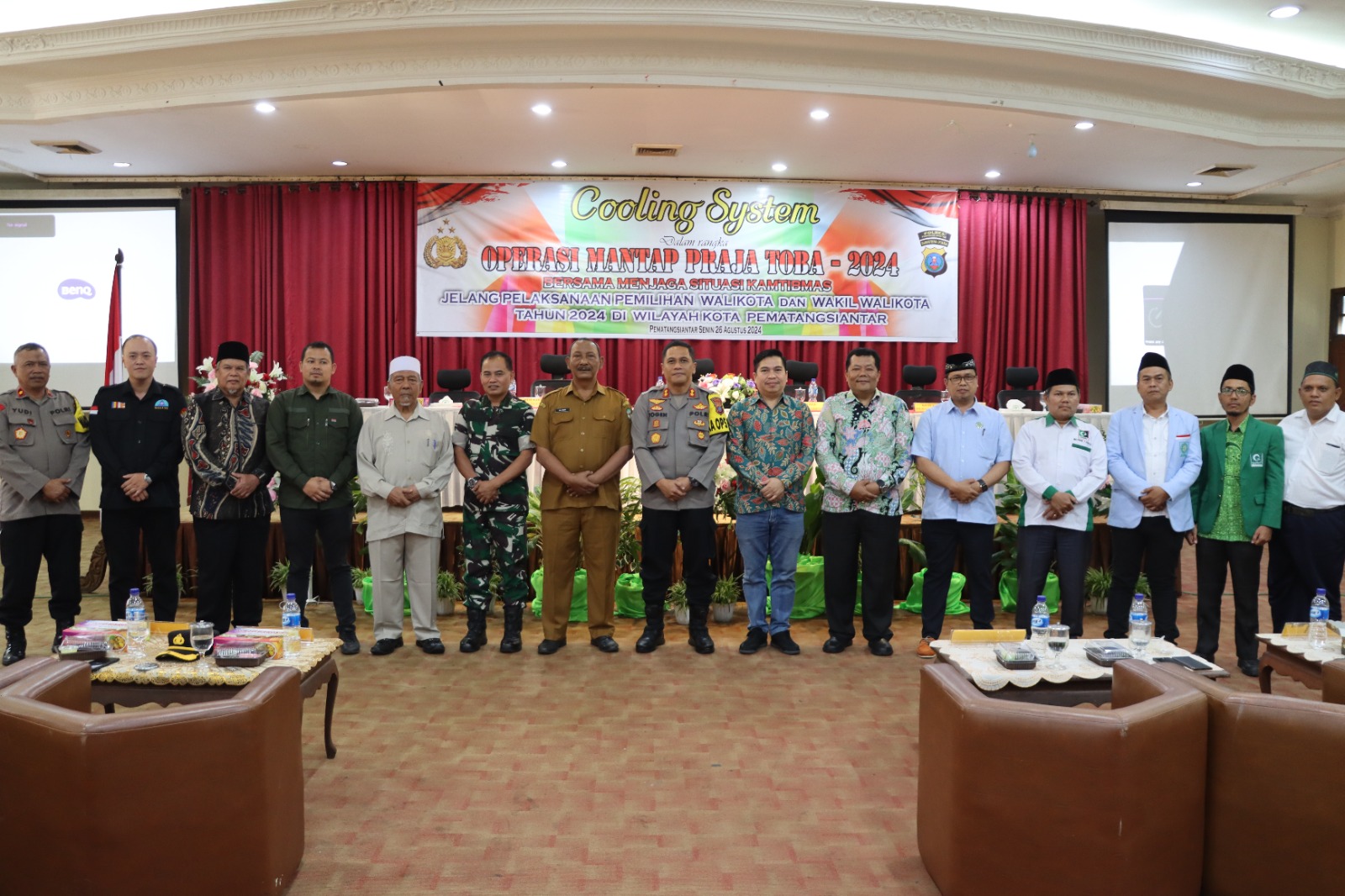 Operasi Mantap Praja Toba 2024, Kapolres Pematangsiantar Pimpin Pelaksaan Cooling System