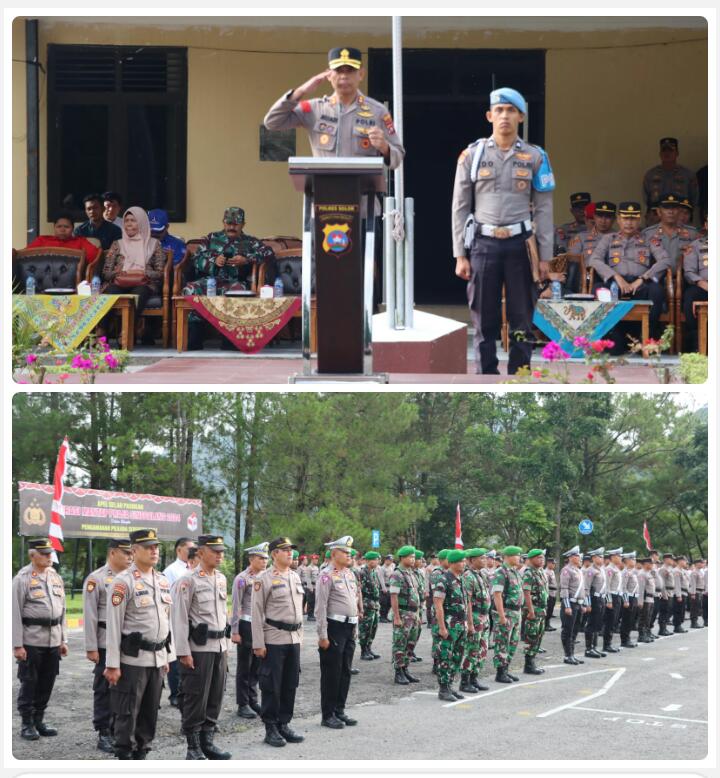 Dalam Rangka Pengamanan Pilkada 2024, Polres Solok Gelar Apel Pasukan Operasi Mantap Praja