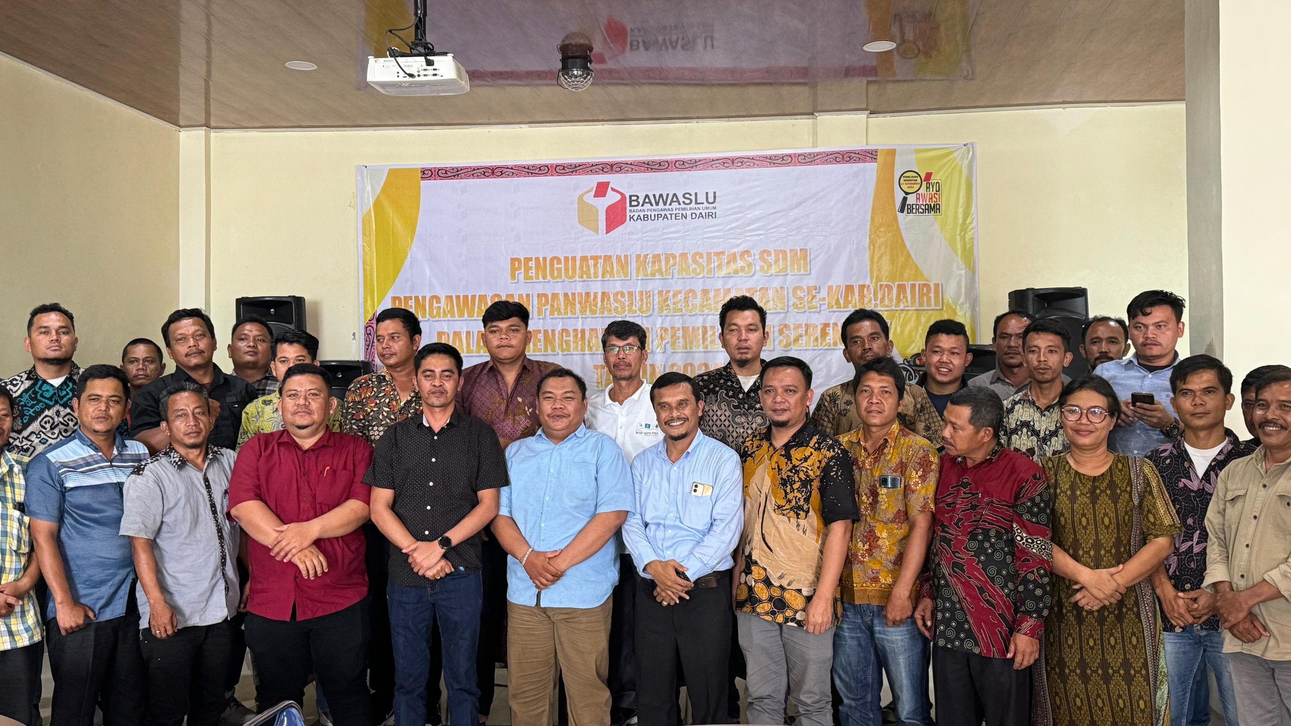 Bawaslu Buka Kegiatan Peningkatan Kapasitas SDM Pengawasan Panwaslu Kemecamatan se-Kabupaten Dairi