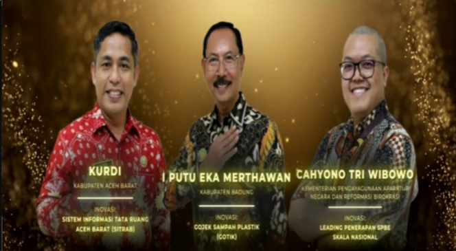 Kurdi AASN Terbaik 3 katagori JPT Pratama terbaik se-Indonesia