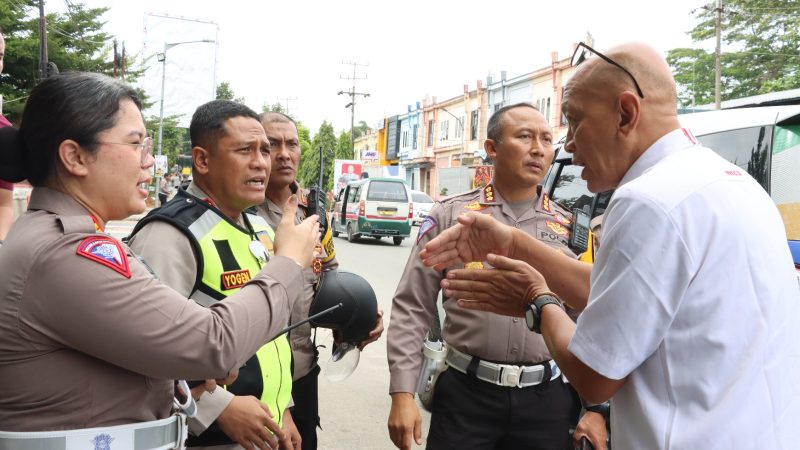 Gladi Pengamanan Venue Road Bike, Kapolres Pematangsiantar Pastikan PON XXI Berjalan Lancar dan Aman