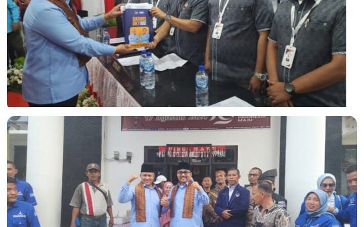 Paslon Darwis – Oky Mendaftar ke KPU Batu Bara Setelah Paslon Zahir – Aslam