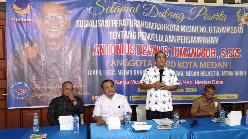 Sosperda Tentang Persampahan, Antonius Tumanggor Himbau Warga Taat Bayar Retribusi Sampah